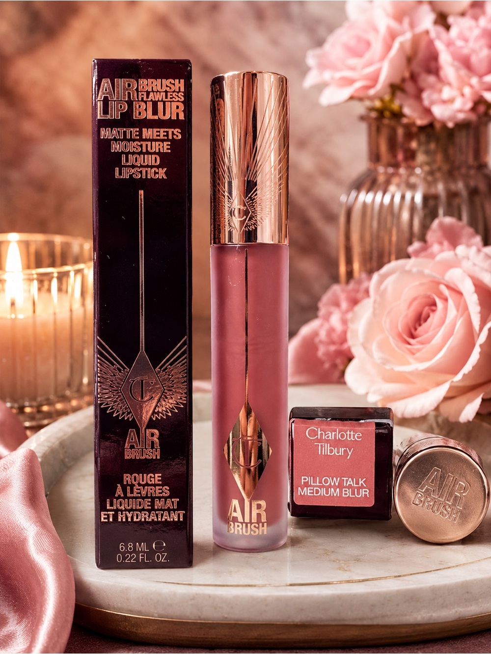 Charlotte Tilbury Airbrush Flawless Lip Blur – Pillow Talk Medium Blur